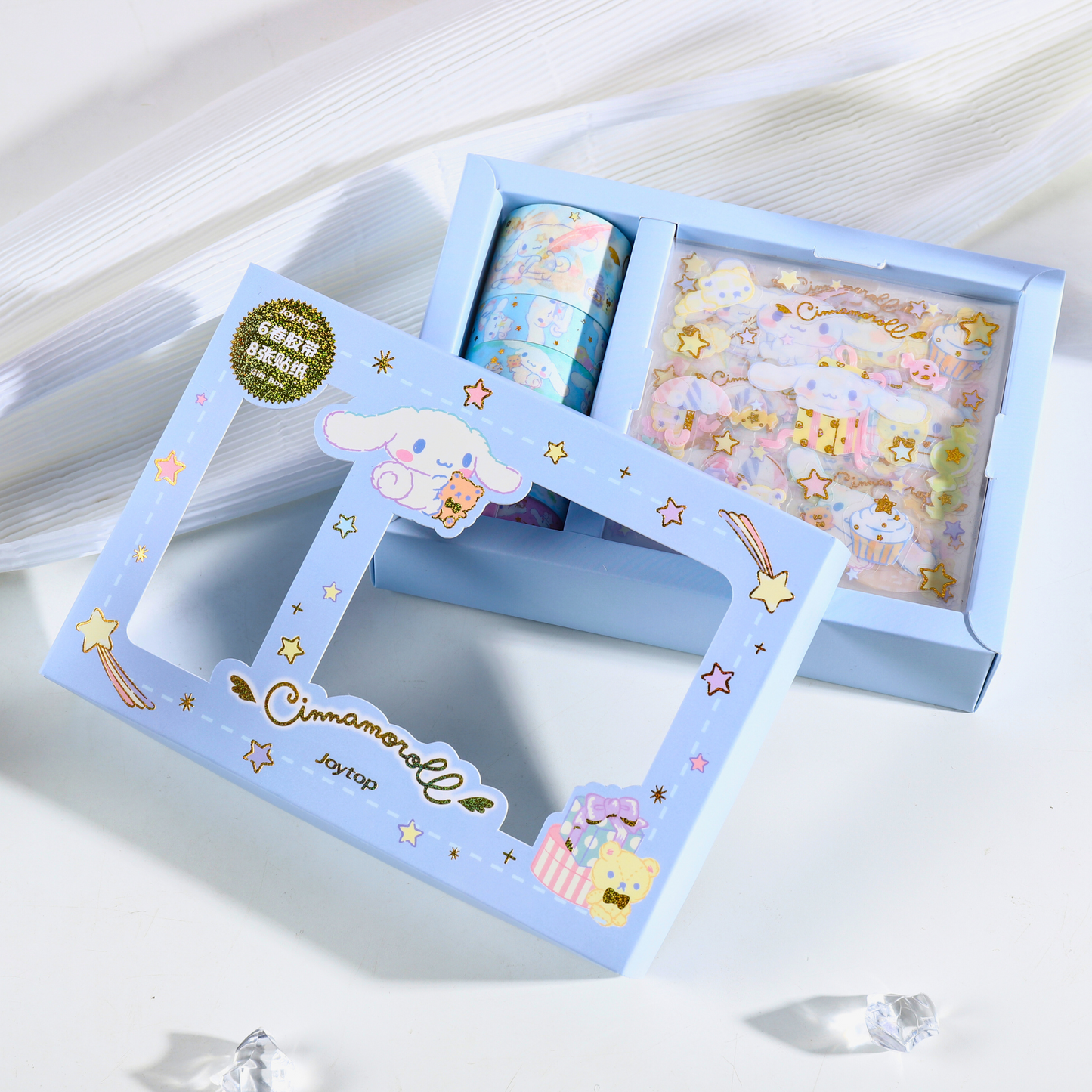 Sanrio - Cinnamoroll Washi Tape & Sticker set / cadeauset – Creatieve DIY Decoratie Set (Sanrio Geautoriseerd Product)