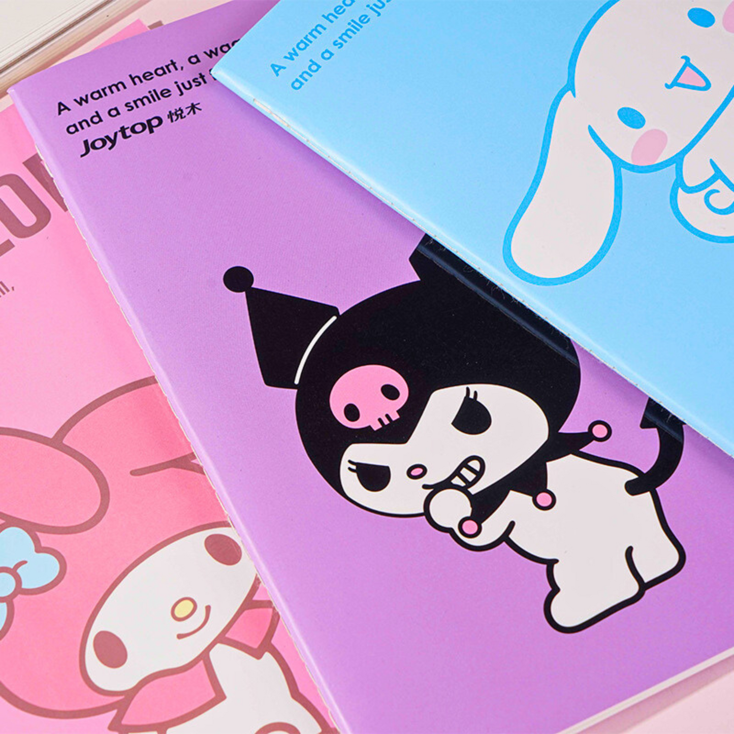 Sanrio - Officieel Gelicentieerd Sanrio – Simple Line Series - Set van 3 stuks B5 Gelijnde Notitieboeken met My Melody, Kuromi en Cinnamoroll, Schattig, Met Stiksels, Perfect Voor Notities