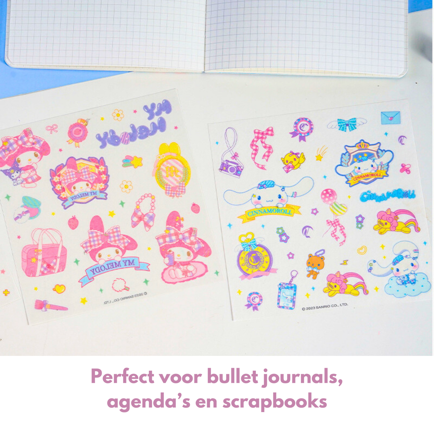 Sanrio - Kawaii Notitieboeken Set – My Melody, Kuromi & Cinnamoroll (3 stuks) + Stickers | Perfect voor Journaling & Cadeau