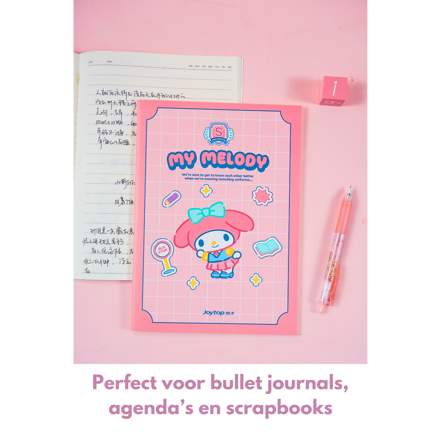 Sanrio - B5 Notitieboek Set – 4 Stuks – Officieel Gelicentieerd Sanrio – My Melody, Kuromi, Cinnamoroll & Pochacco – Kawaii Studenten Stationery - kawaii schoolspullen