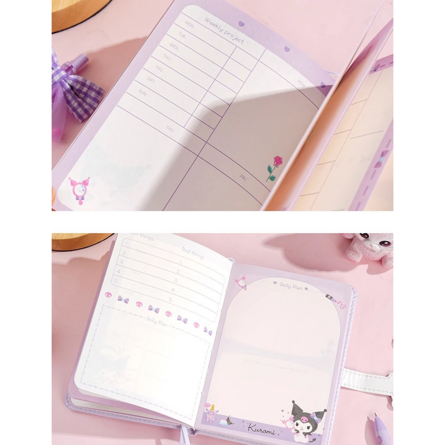 Sanrio - Kuromi A6 Notitieboek Cadeauset – Schattig Dagboek met Magneetsluiting & Pen – Limited Edition Joytop x Sanrio - Cadeaubox / Schrijfset - origineel Sanrio-product