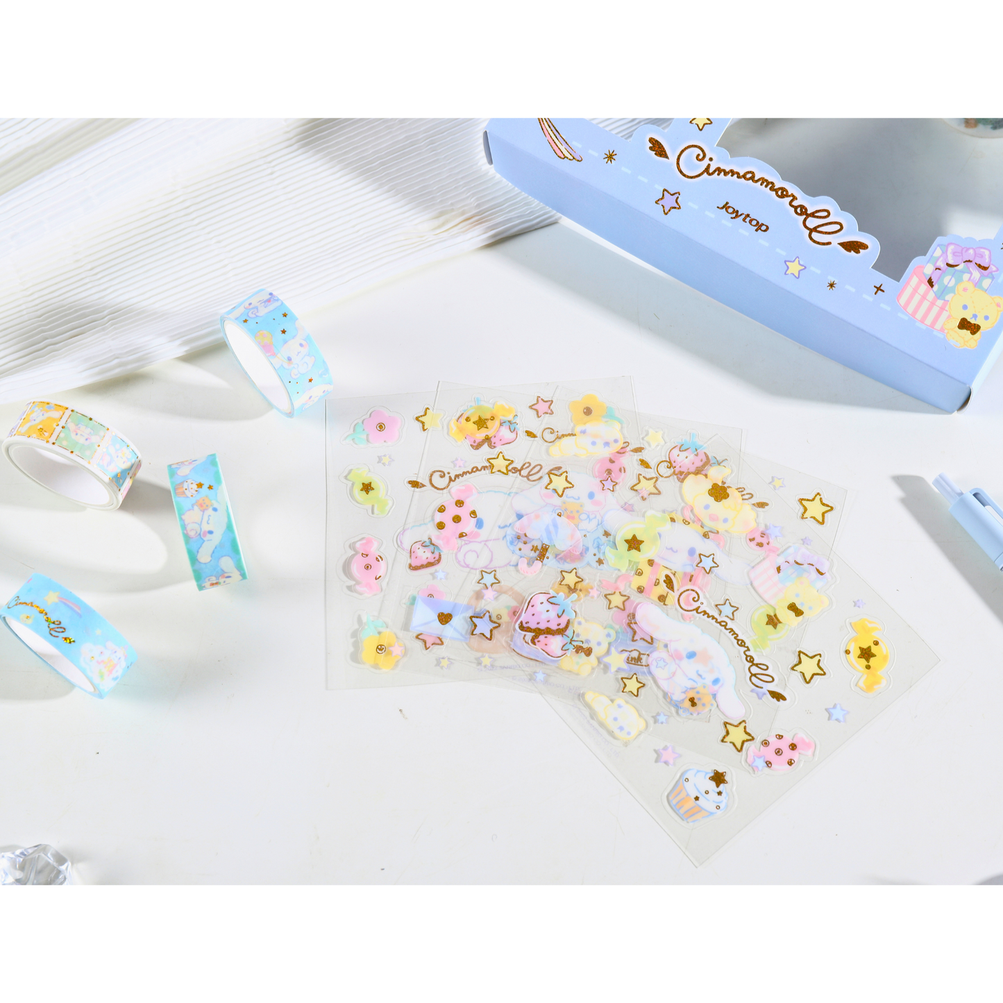 Sanrio - Cinnamoroll Washi Tape & Sticker set / cadeauset – Creatieve DIY Decoratie Set (Sanrio Geautoriseerd Product)