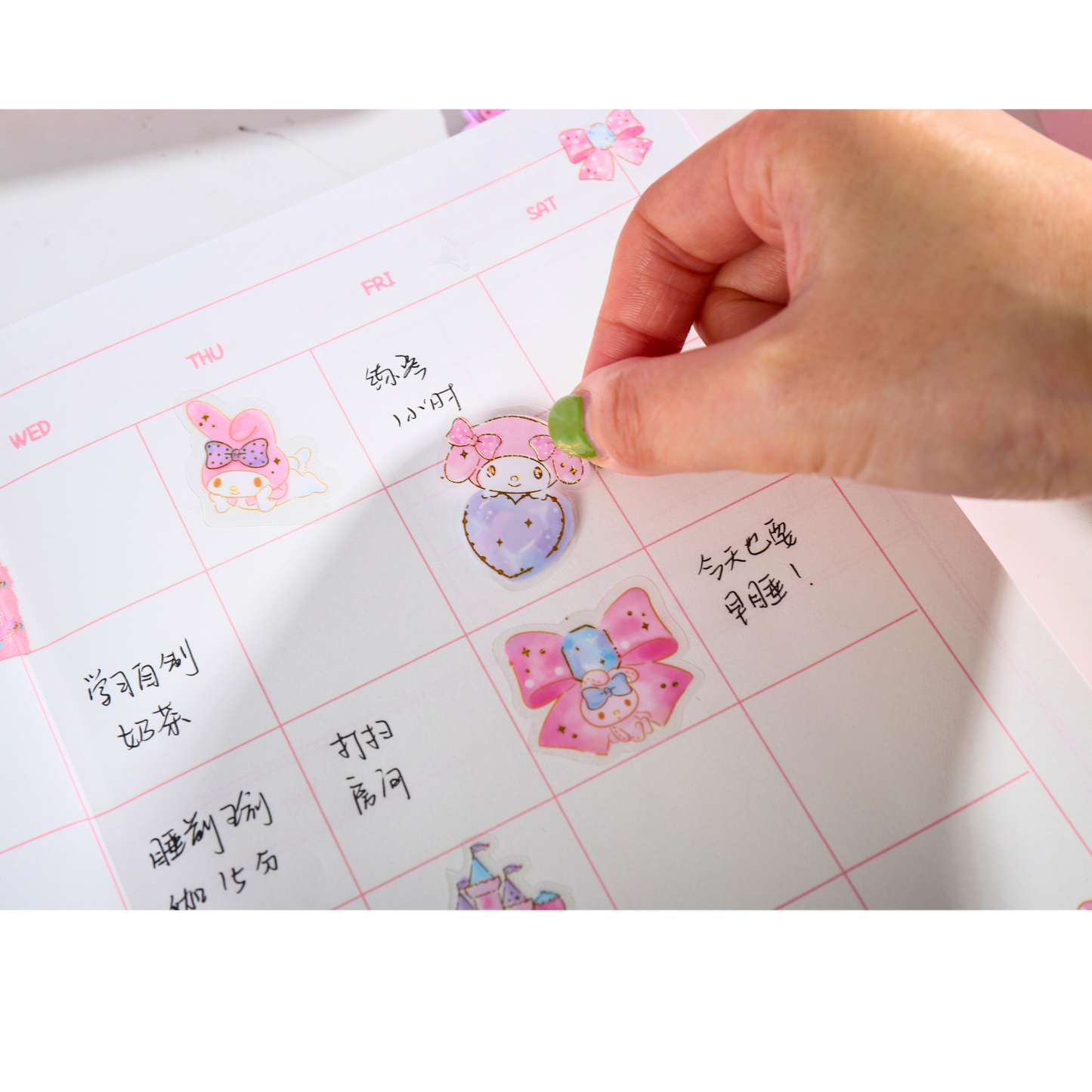 Sanrio - My Melody Washi Tape & Stickerset / cadeauset – Creatieve DIY Decoratie Set - Sanrio Geautoriseerd Product
