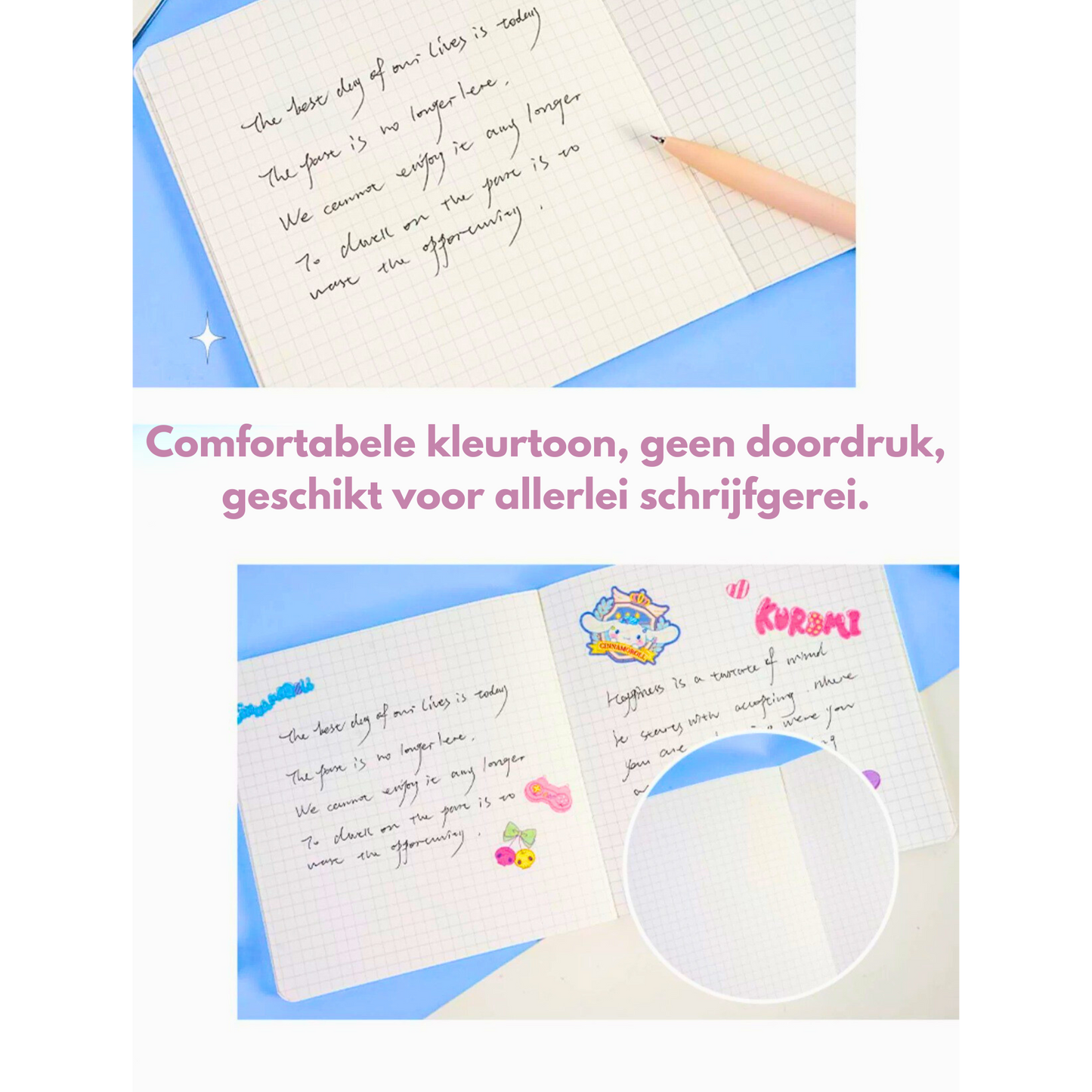 Sanrio - Kawaii Notitieboeken Set – My Melody, Kuromi & Cinnamoroll (3 stuks) + Stickers | Perfect voor Journaling & Cadeau