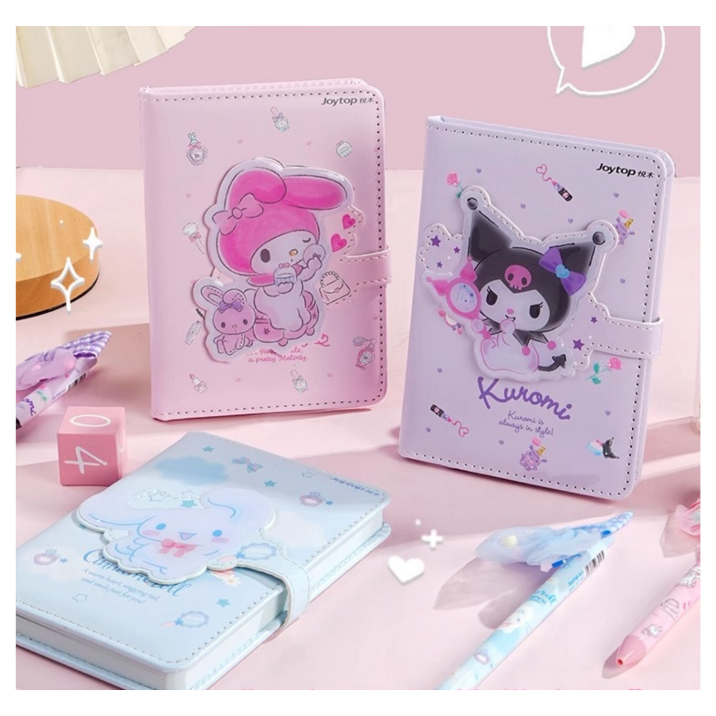 Sanrio - Kuromi A6 Notitieboek Cadeauset – Schattig Dagboek met Magneetsluiting & Pen – Limited Edition Joytop x Sanrio - Cadeaubox / Schrijfset - origineel Sanrio-product