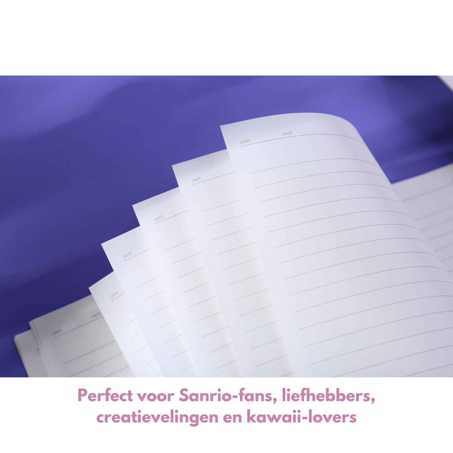 Sanrio - B5 'Mooie Momenten' Notitieboek Set – 3 Stuks – Officieel Gelicentieerd – Kuromi - Gelijmde Binding | Schattig Tijdschriftstijl Journal