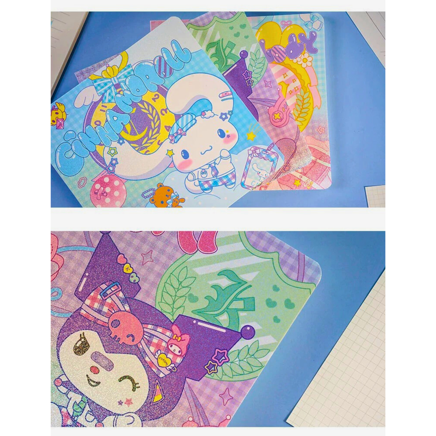 Sanrio - Kawaii Notitieboeken Set – My Melody, Kuromi & Cinnamoroll (3 stuks) + Stickers | Perfect voor Journaling & Cadeau