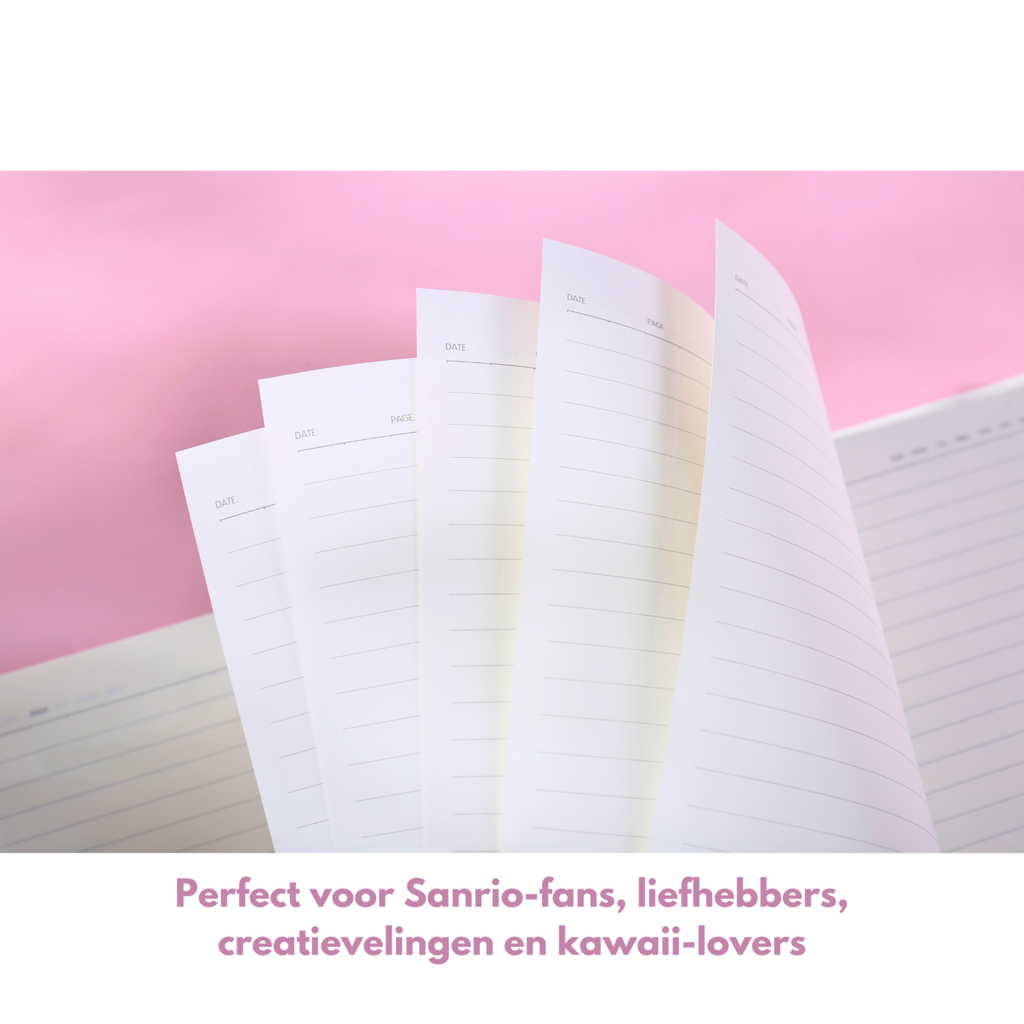 Sanrio - B5 'Mooie Momenten' Notitieboek Set – 3 Stuks – Officieel Gelicentieerd – My Melody - Gelijmde Binding | Schattig Tijdschriftstijl Journal