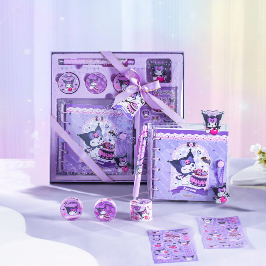 Sanrio - Kuromi Dessert Party Cadeaubox / Schrijfset - Schattige & Creatieve Sanrio Cartoon Cadeauset