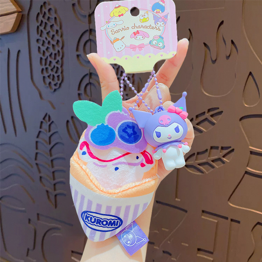 Sanrio Kuromi Kawaii Crêpe Tas Hanger – Sleutelhanger - Pluche Accessoire Meisjes – Anime Cadeau Idee
