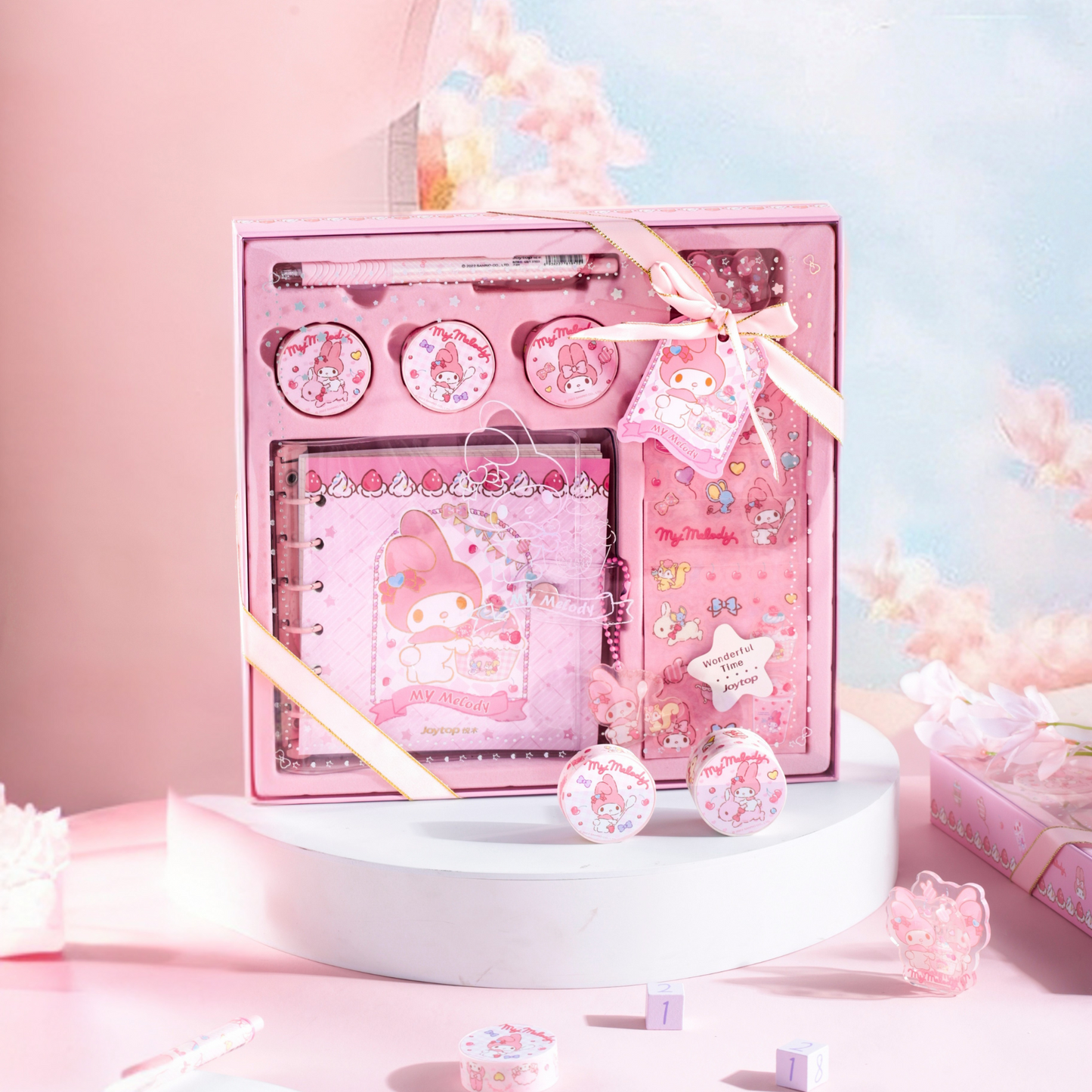 Sanrio – My Melody Dessert Party Cadeaubox / Schrijfset - Schattige & Creatieve Sanrio Cartoon Cadeauset